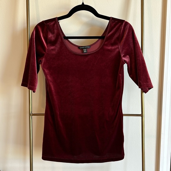 Banana Republic Maroon Scoop Neck Top XS - Picture 1 of 5